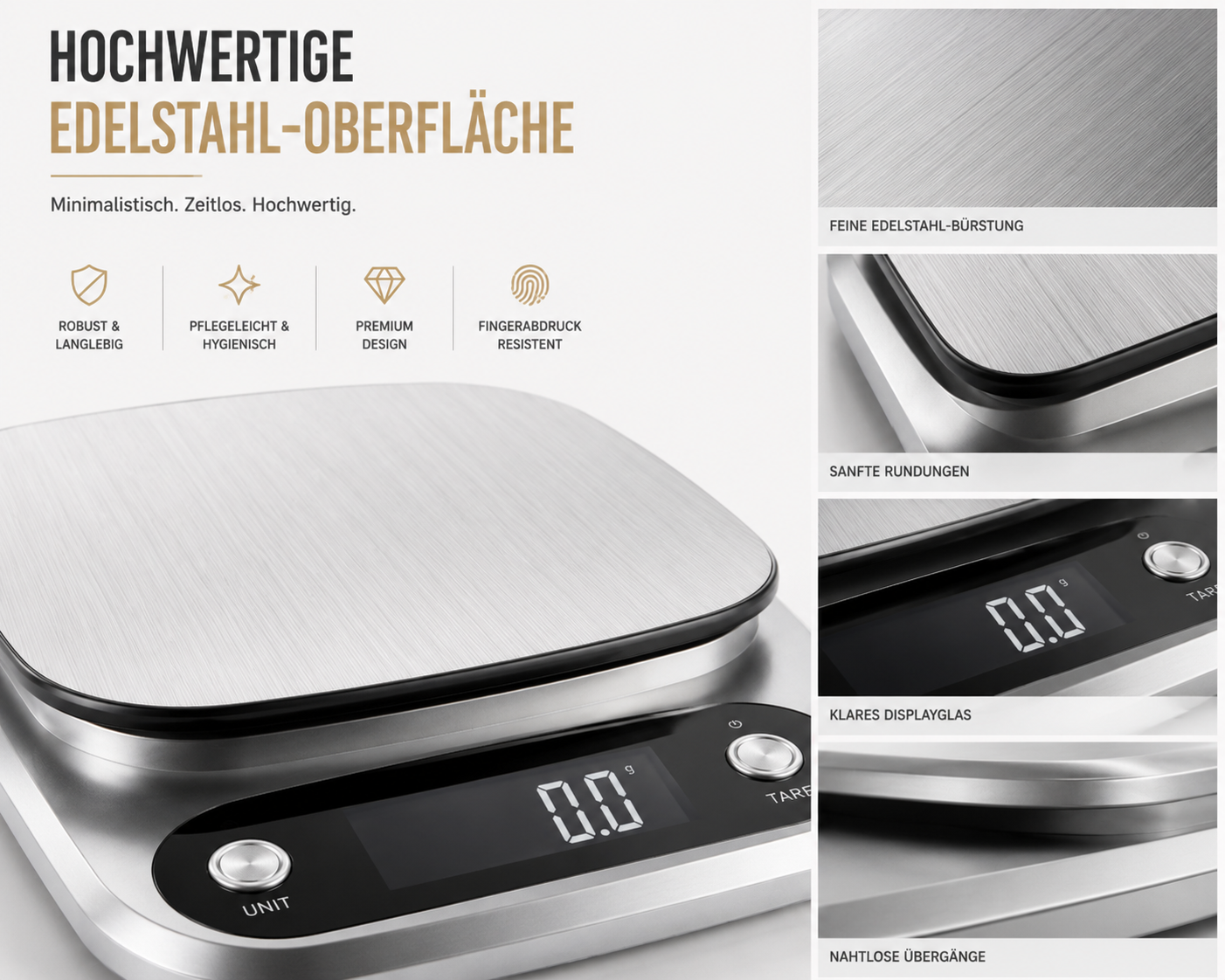Digitale Küchenwaage Haushaltswaage Digitalwaage Küchen Waage 10kg / 1 Gramm