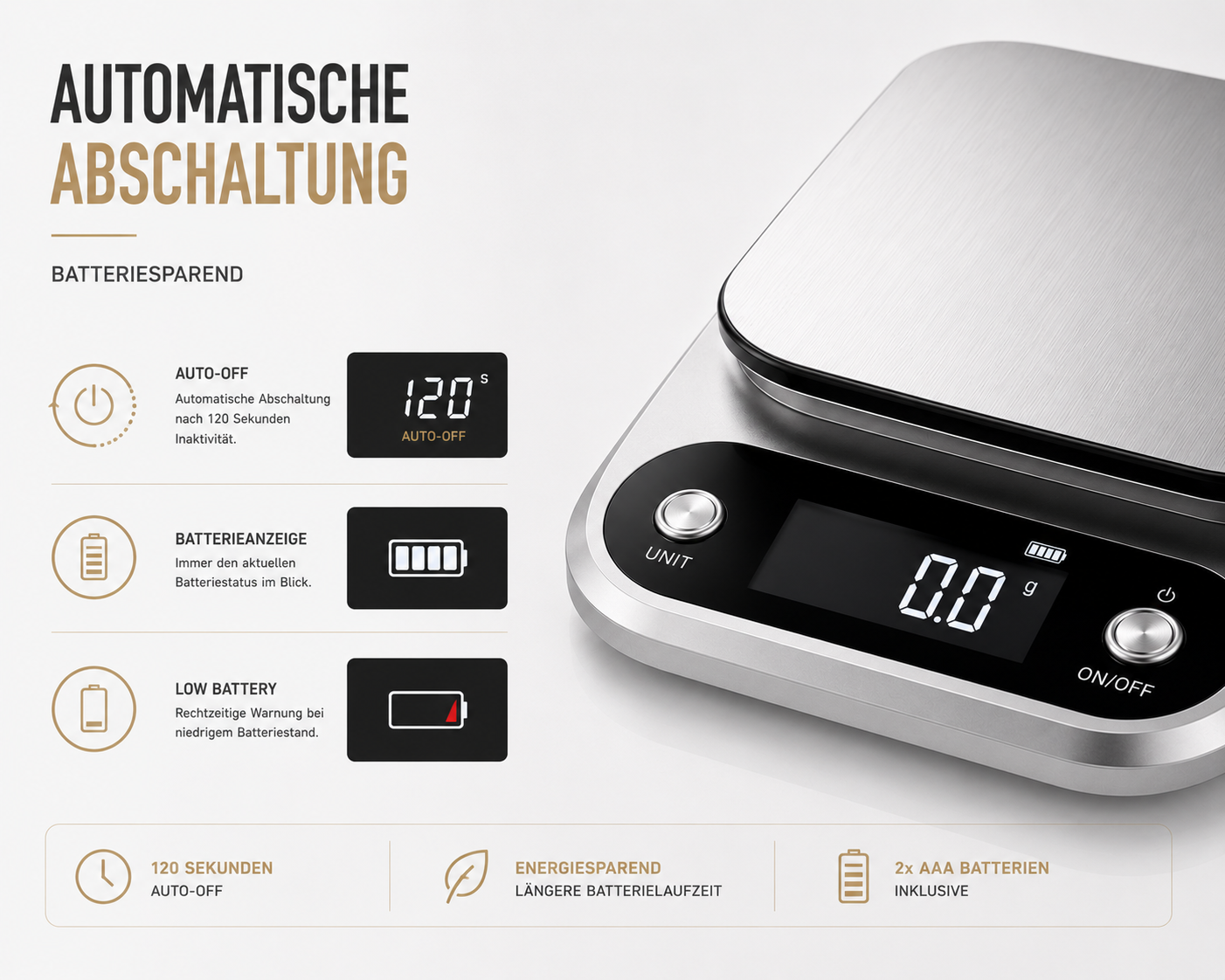 Digitale Küchenwaage Haushaltswaage Digitalwaage Küchen Waage 10kg / 1 Gramm
