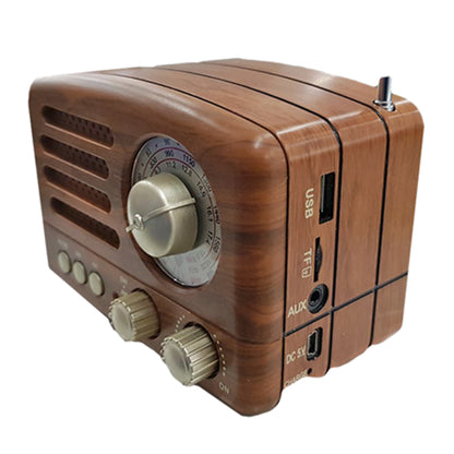 Drei Band Retro Radio AUX-IN Bluetooth USB/SD/TF MP3 mit Akku Holz Gehäuse