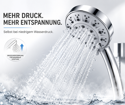 Duschkopf Hochdruck Handbrause Duschbrause Wassersparend mit 1.5m Schlauch 3Modi