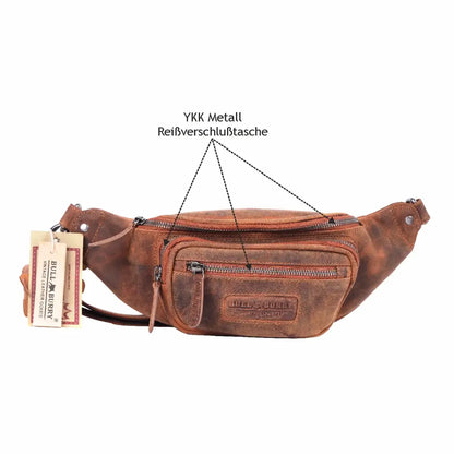 Bauchtasche Echt Leder Gürteltasche Hüfttasche Vintage Herren Damen BullBurry