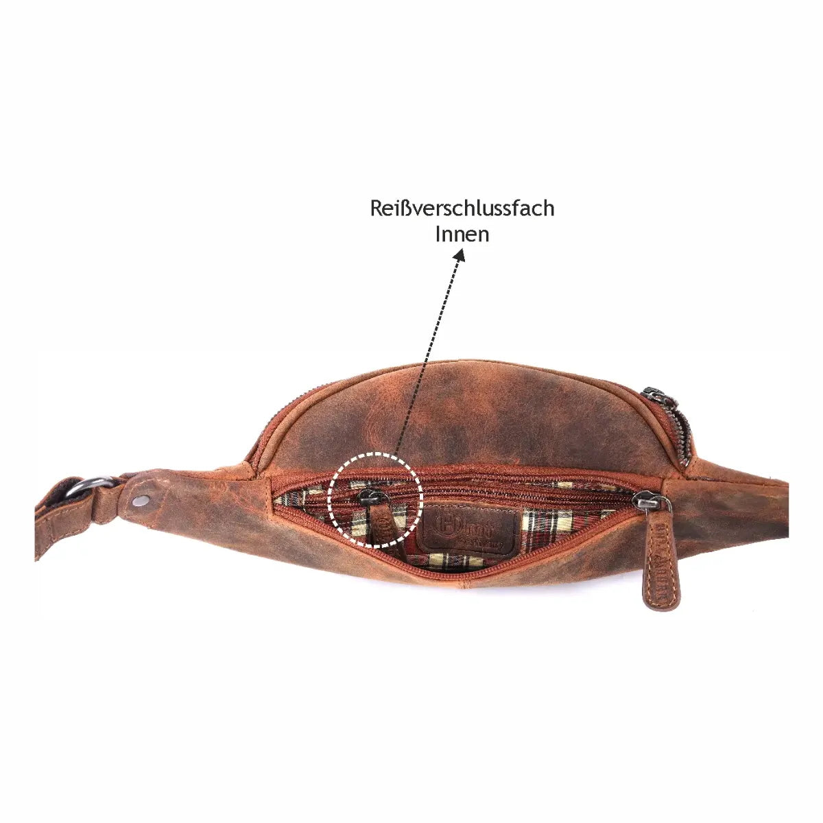 Bauchtasche Echt Leder Gürteltasche Hüfttasche Vintage Herren Damen BullBurry
