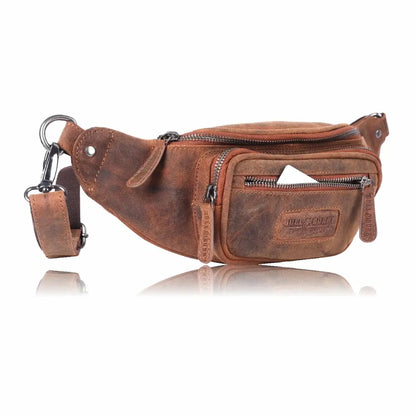 Bauchtasche Echt Leder Gürteltasche Hüfttasche Vintage Herren Damen BullBurry