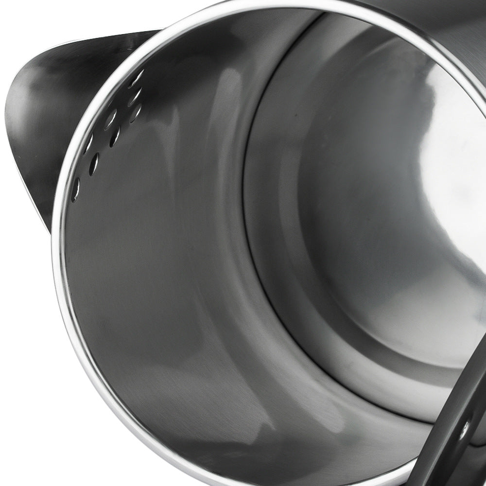 Edelstahl Wasserkocher 1,8 L Doppelwandig Kabellos Teekocher Silber Warmhalter