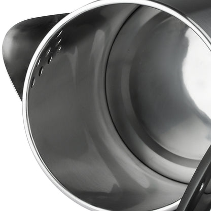 Edelstahl Wasserkocher 1,8 L Doppelwandig Kabellos Teekocher Silber Warmhalter