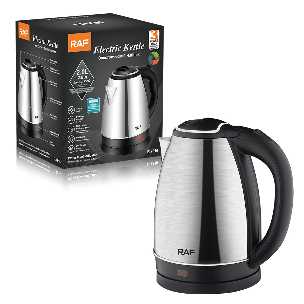 Edelstahl Wasserkocher 1,8 L Doppelwandig Kabellos Teekocher Silber Warmhalter