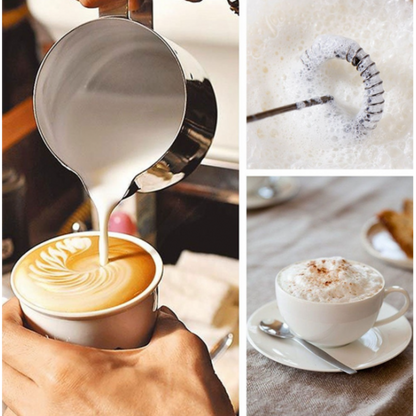 Elektrischer Milchschäumer Milchaufschäumer Milch Schläger Edelstahl Kaffee Mixer