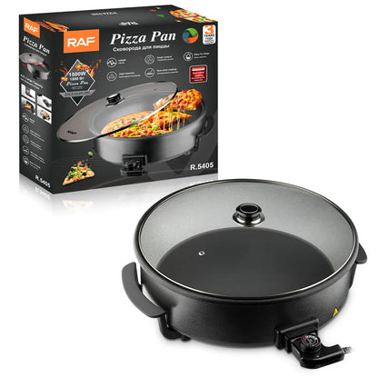 Elektrische Multifunktions-Pfanne Pizzapfanne Elektro mit Deckel 42 x 9 cm 1500W