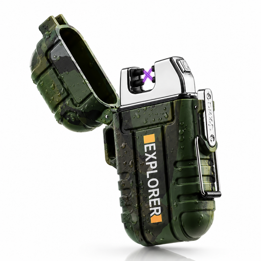 Elektro Sturmfeuerzeug Feuerzeug Elektronisches Wasserdicht inkl.Geschenkbox USB