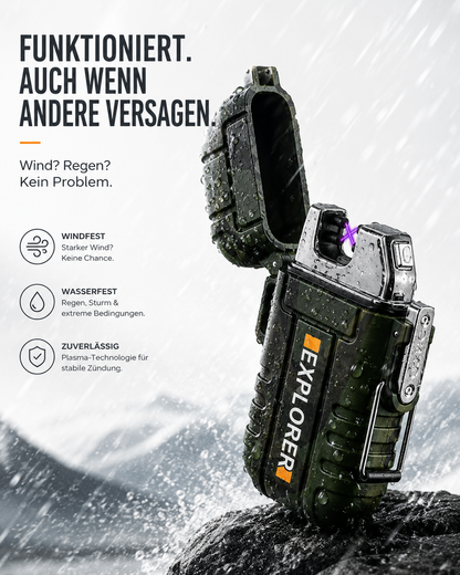 Elektro Sturmfeuerzeug Feuerzeug Elektronisches Wasserdicht inkl.Geschenkbox USB