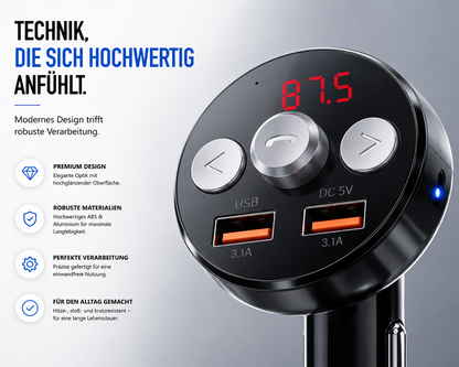 FM Transmitter Bluetooth 5.0 TF AUX Auto MP3 Player USB Ladegerät KFZ Dual Qivee