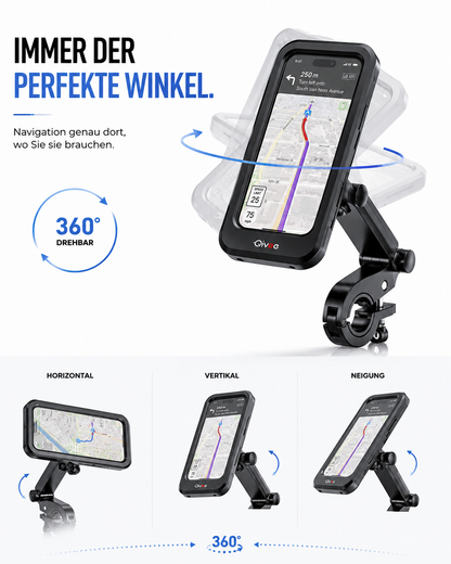 Fahrrad Motorrad Handy Halterung Halter Smartphone Wasserdicht bis 6,7 Zoll 360°
