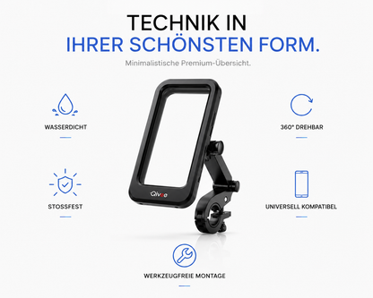 Fahrrad Motorrad Handy Halterung Halter Smartphone Wasserdicht bis 6,7 Zoll 360°