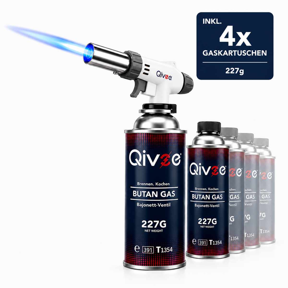 Gasbrenner Bunsenbrenner Lötlampe Löt-Brenner Gasanzünder + Gaskartuschen 227g