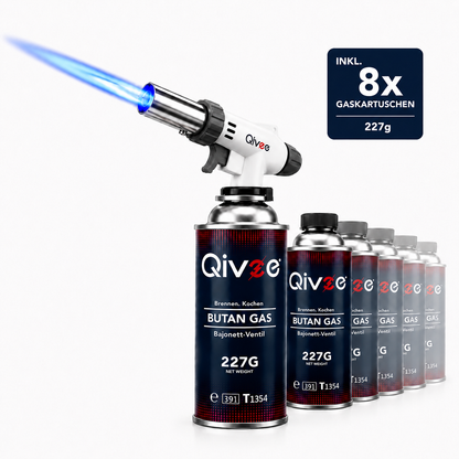Gasbrenner Bunsenbrenner Lötlampe Löt-Brenner Gasanzünder + Gaskartuschen 227g