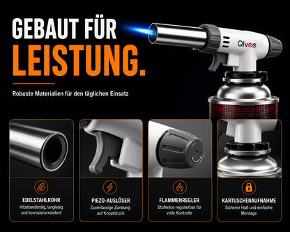 Gasbrenner Bunsenbrenner Lötlampe Löt-Brenner Gasanzünder + Gaskartuschen 227g