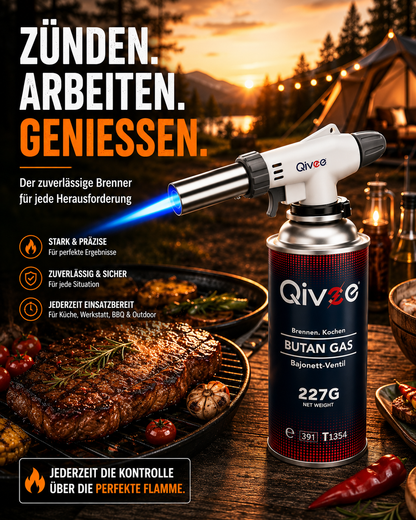 Gasbrenner Bunsenbrenner Lötlampe Löt-Brenner Gasanzünder + Gaskartuschen 227g