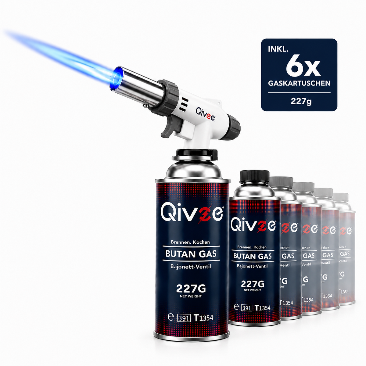 Gasbrenner Bunsenbrenner Lötlampe Löt-Brenner Gasanzünder + Gaskartuschen 227g