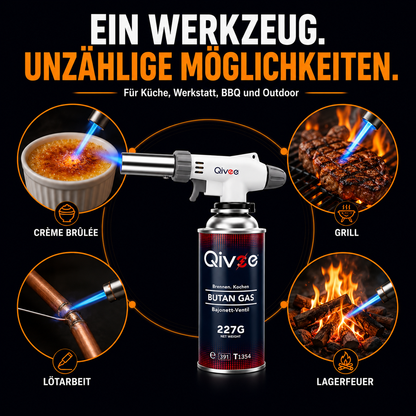 Gasbrenner Bunsenbrenner Lötlampe Löt-Brenner Gasanzünder + Gaskartuschen 227g