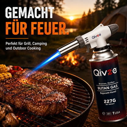 Gasbrenner Bunsenbrenner Lötlampe Löt-Brenner Gasanzünder + Gaskartuschen 227g