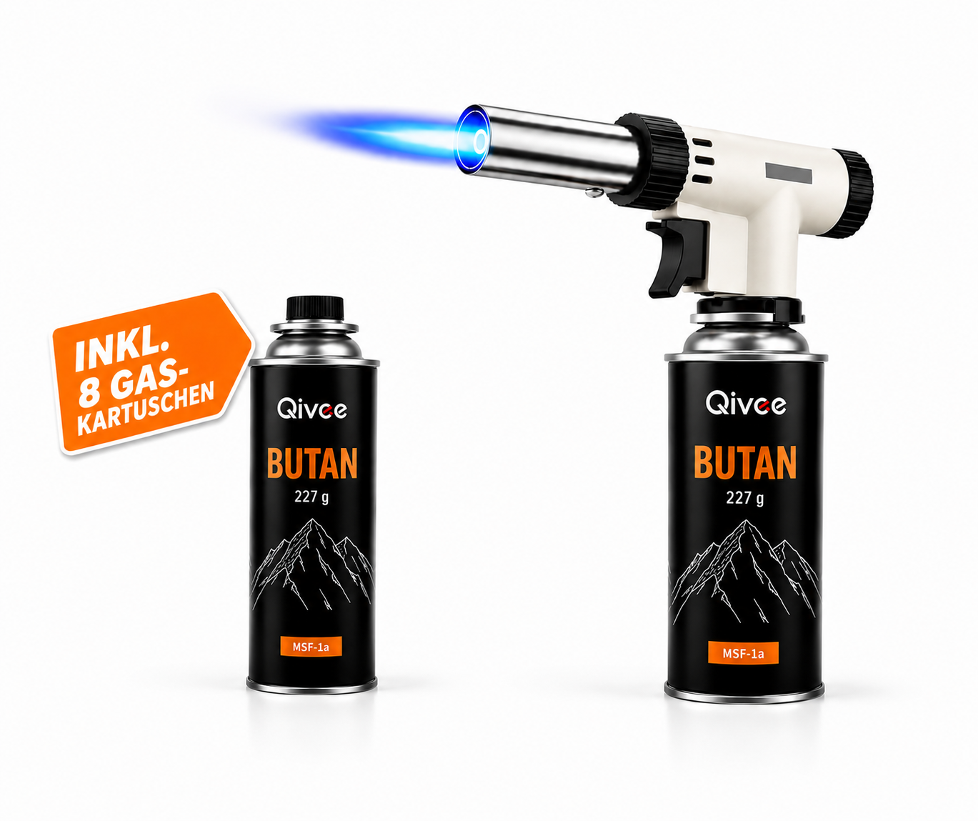 Gasbrenner Bunsenbrenner Lötlampe Löt-Brenner Gasanzünder + Gaskartuschen 227g