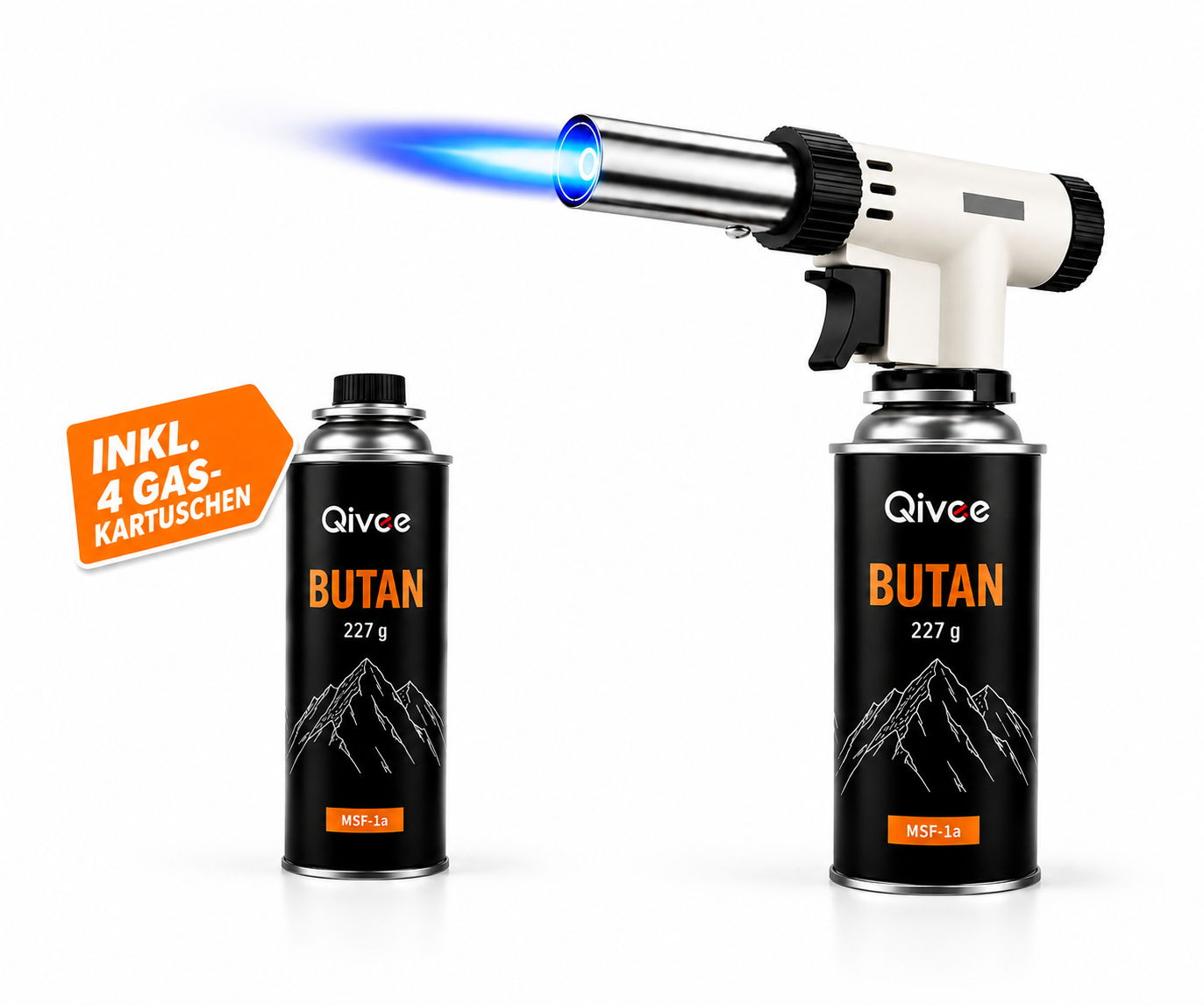 Gasbrenner Bunsenbrenner Lötlampe Löt-Brenner Gasanzünder + Gaskartuschen 227g