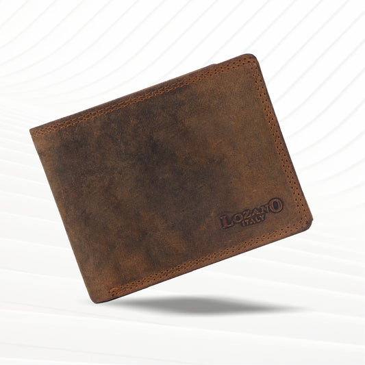 Geldbörse Geldbeutel Portemonnaie Büffelleder RFID Vollleder Herren Börse Leder