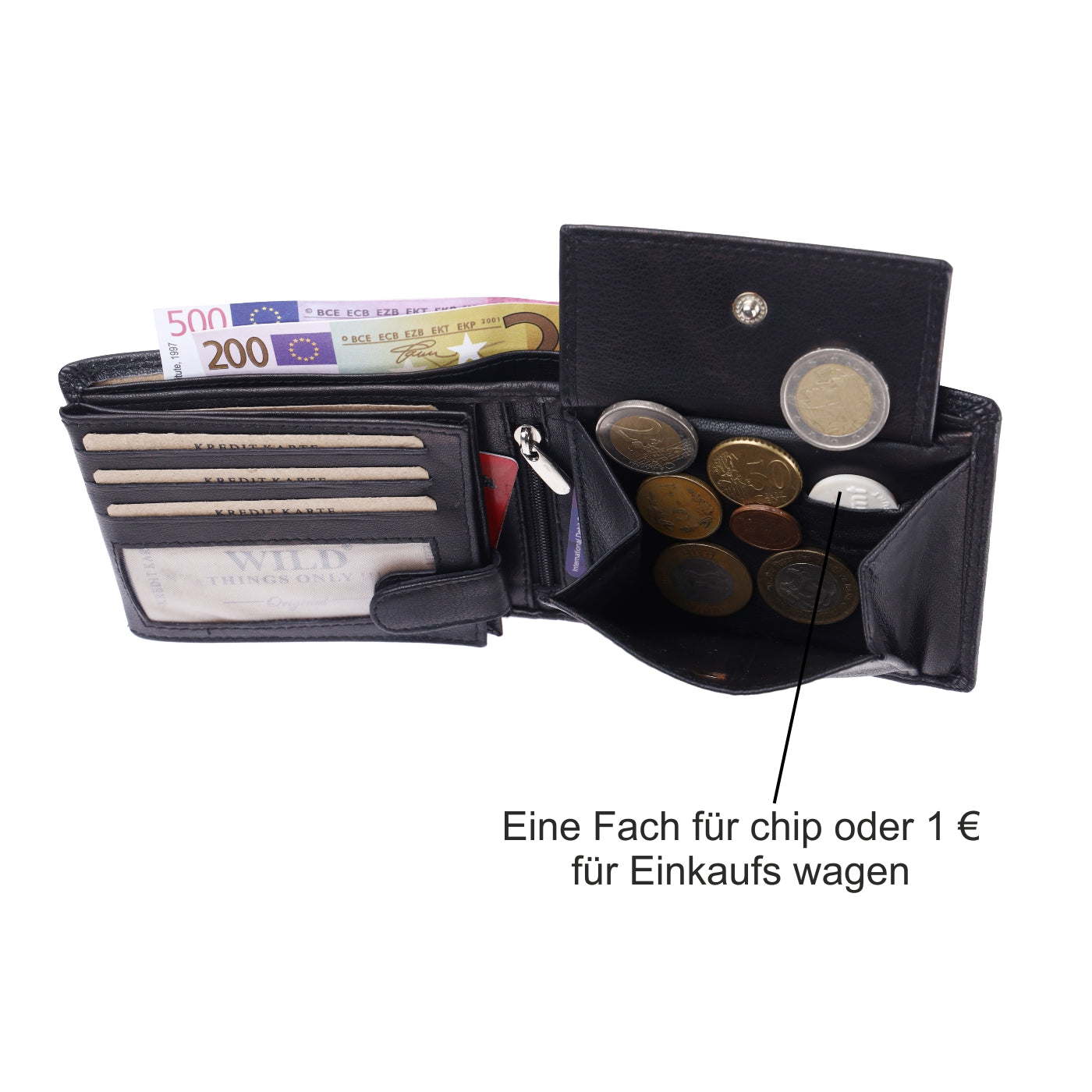 Geldbörse Geldbeutel Portemonnaie Büffelleder RFID Vollleder Herren Börse Leder