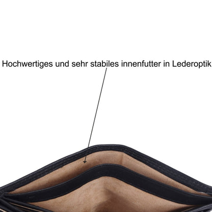 Geldbörse Geldbeutel Portemonnaie Büffelleder RFID Vollleder Herren Börse Leder