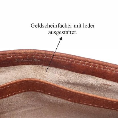 Geldbörse Geldbeutel Portemonnaie Büffelleder RFID Vollleder Herren Börse Leder