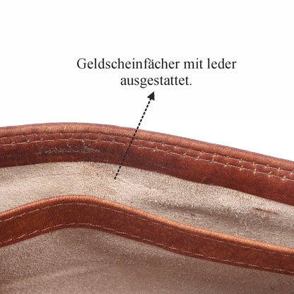 Geldbörse Geldbeutel Portemonnaie Büffelleder RFID Vollleder Herren Börse Leder