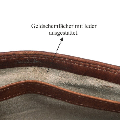 Geldbörse Geldbeutel Portemonnaie Büffelleder RFID Vollleder Herren Börse Leder