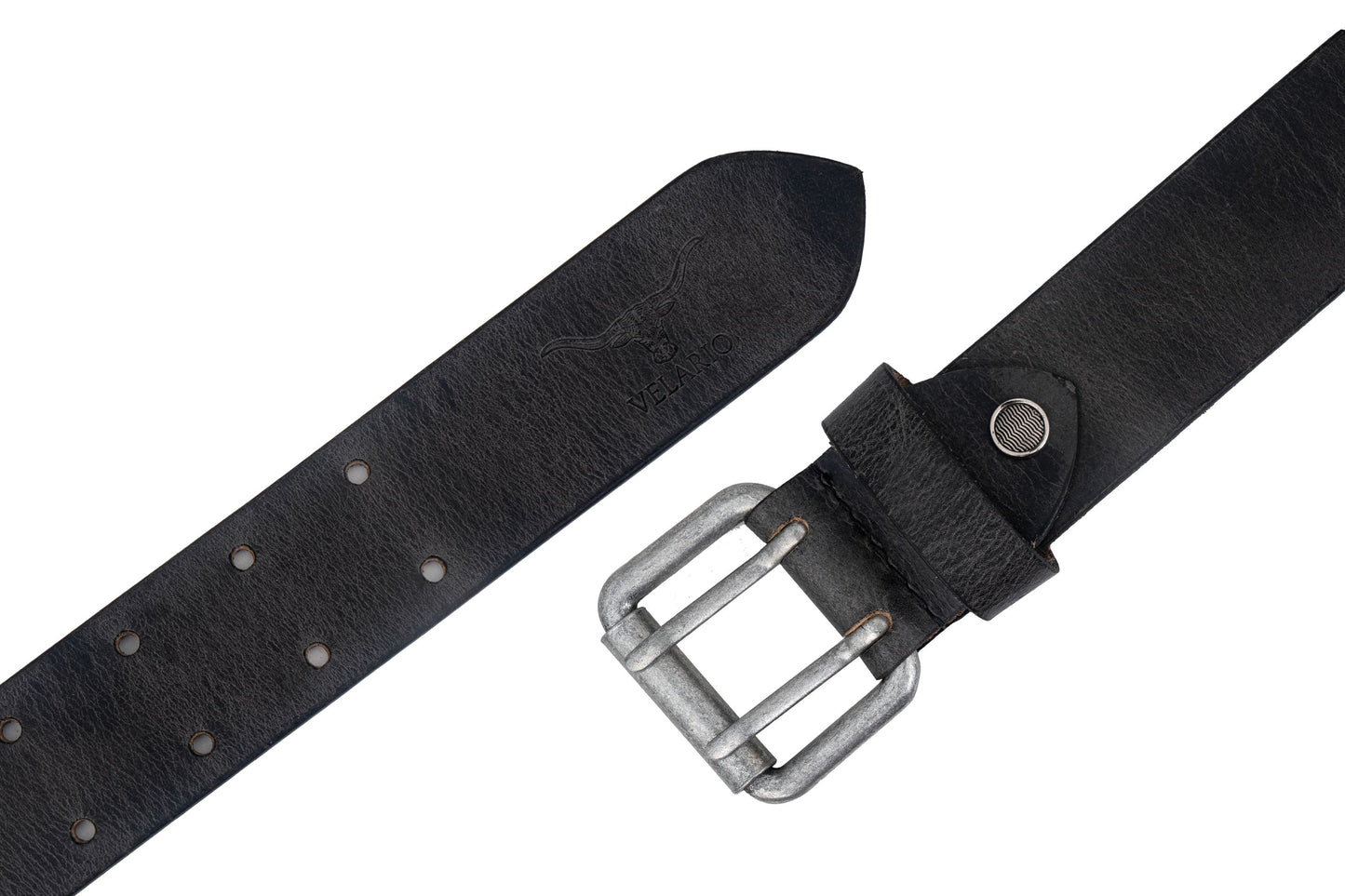 Echt Leder Gürtel Herren Damen Ledergürtel Schwarz 4cm für Anzug, Jeans Kürzbar