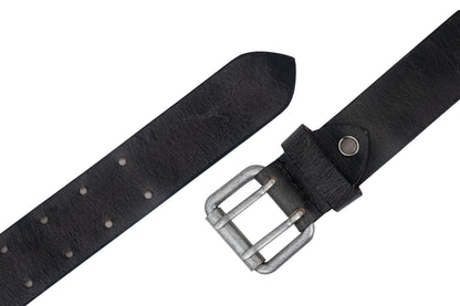 Echt Leder Gürtel Herren Damen Ledergürtel Schwarz 4cm für Anzug, Jeans Kürzbar