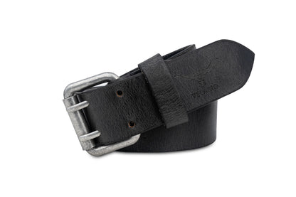 Echt Leder Gürtel Herren Damen Ledergürtel Schwarz 4cm für Anzug, Jeans Kürzbar