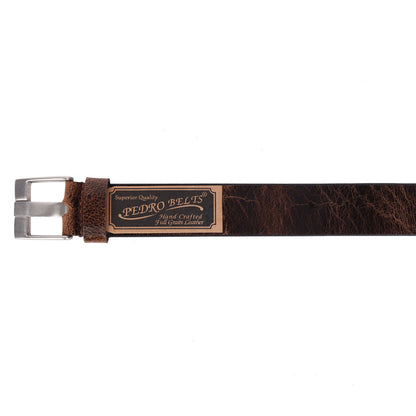 Echt Leder Gürtel Herren Damen 3,5 cm Ledergürtel für Anzug, Jeans Braun