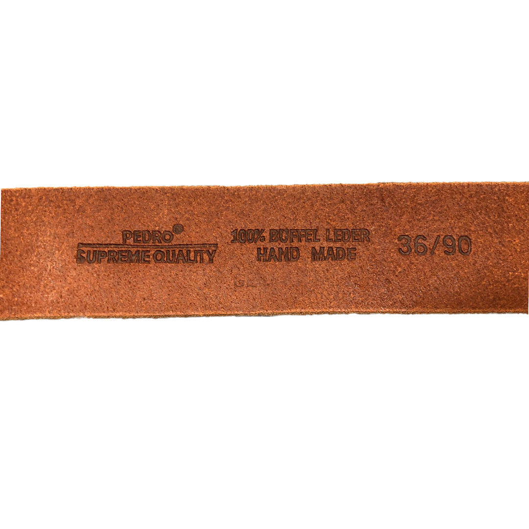 Echt Leder Gürtel Herren Damen 3,5 cm Ledergürtel für Anzug, Jeans Braun