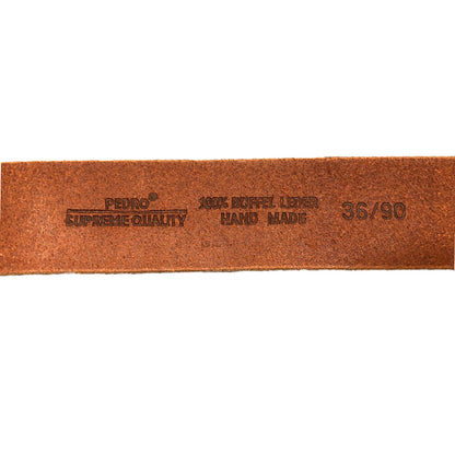 Echt Leder Gürtel Herren Damen 3,5 cm Ledergürtel für Anzug, Jeans Braun