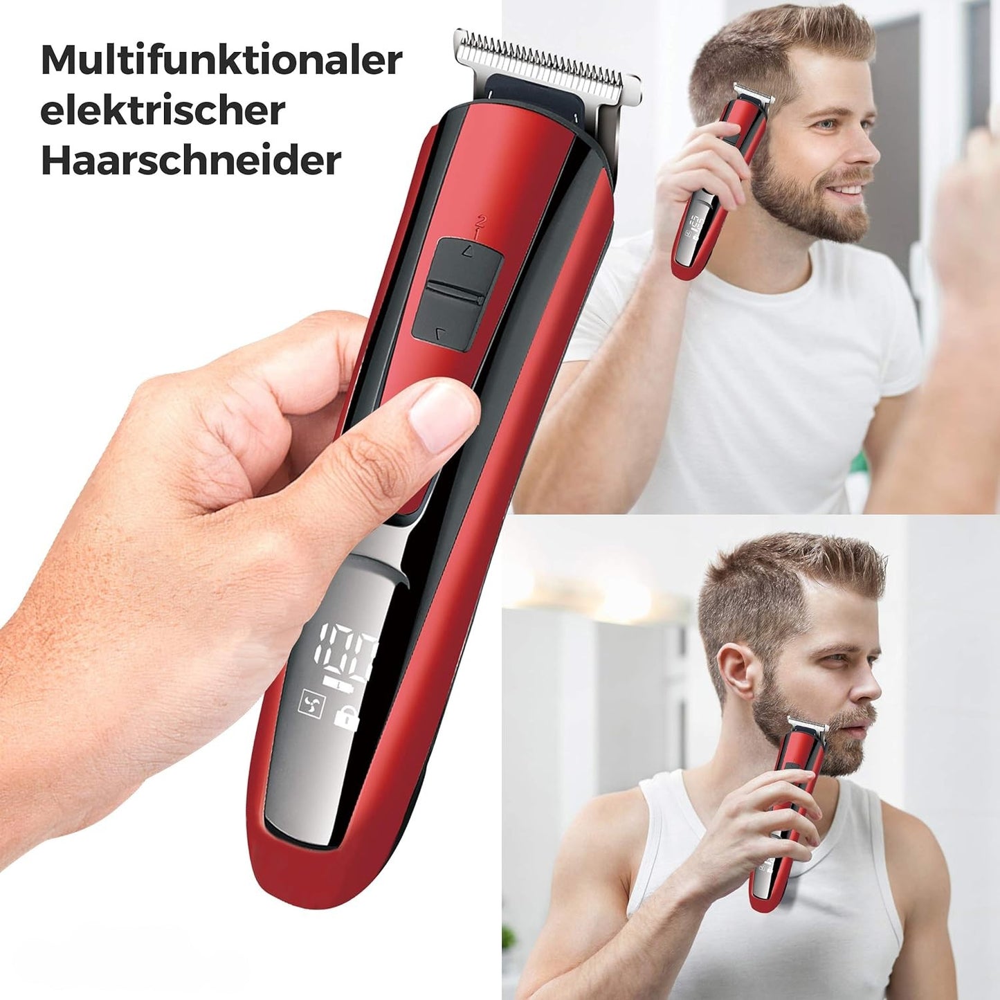 Haarschneidemaschine Haarschneider Profi Trimmer Rasierer Bart Clipper Hair Akku