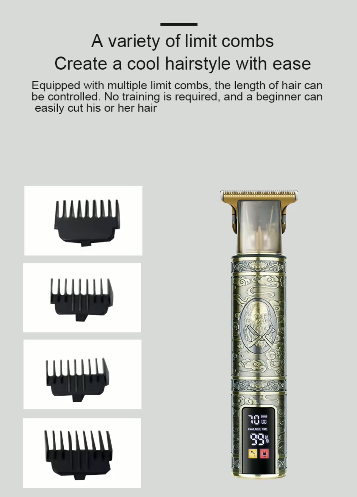 Profi Bart Trimmer Haarschneider Rasierer Haarschneidemaschine Clipper Hair Akku