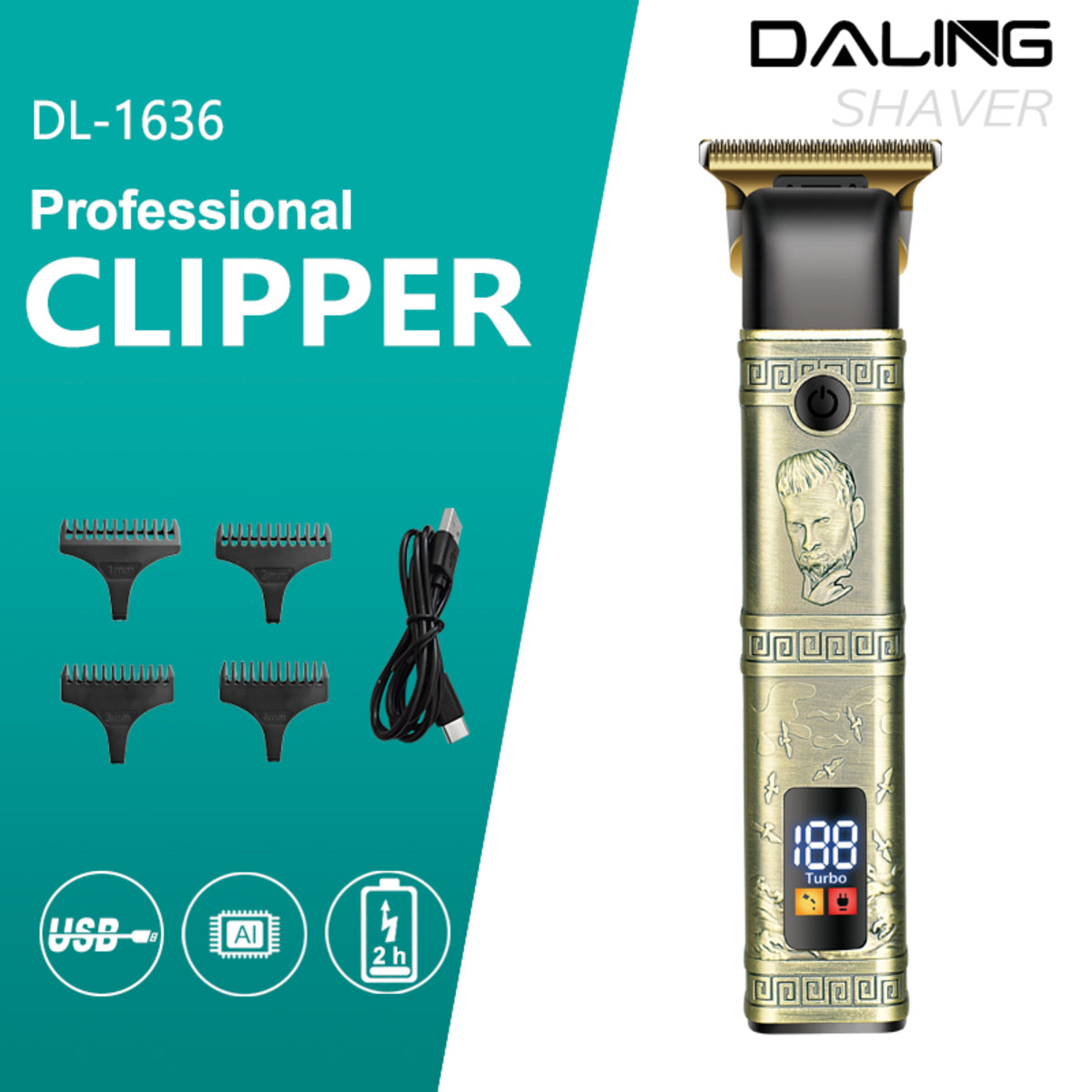 Profi Bart Trimmer Haarschneider Rasierer Haarschneidemaschine Clipper Hair Akku