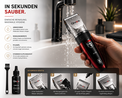 Haarschneider Haarschneidemaschine Profi Trimmer Rasierer Bart Clipper Akku Qivee