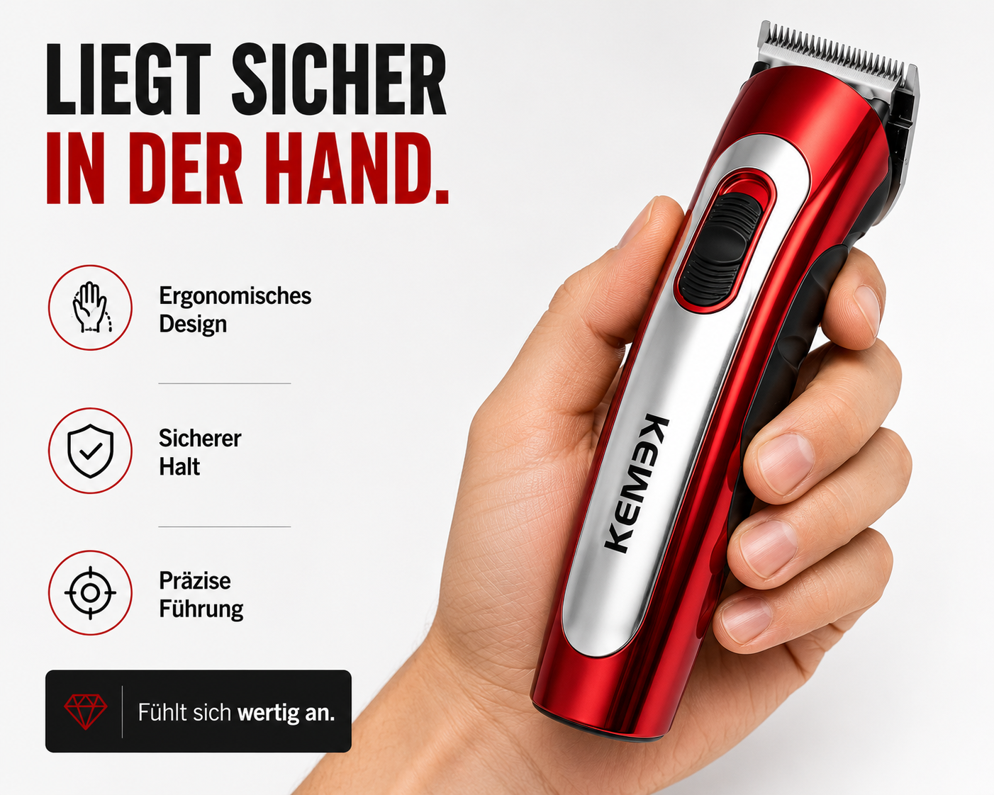 Haarschneider Haarschneidemaschine Profi Trimmer Rasierer Bart Clipper Hair Akku