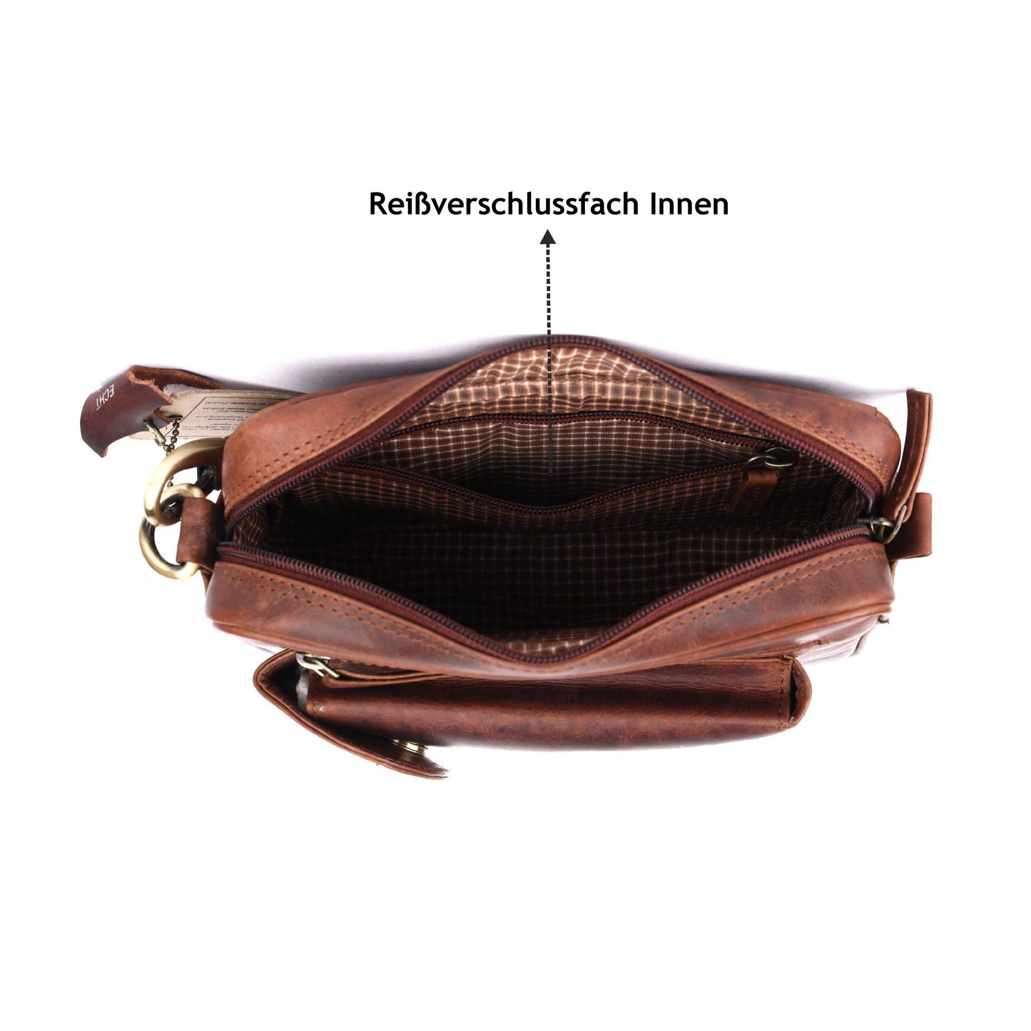 Leder Handgelenktasche Reise Handtasche kleine Dokumententasche Herren