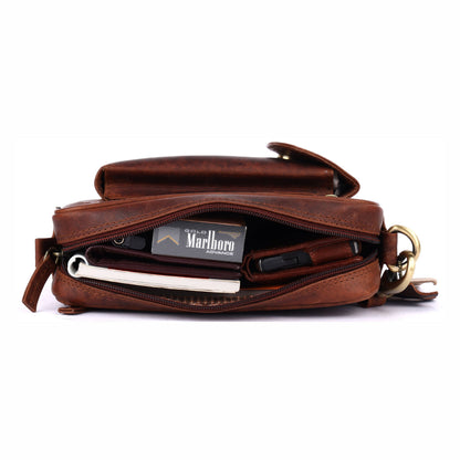 Leder Handgelenktasche Reise Handtasche kleine Dokumententasche Herren