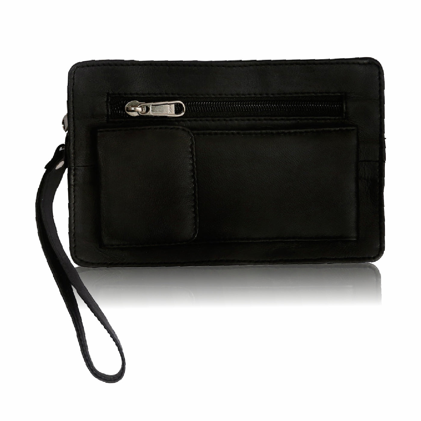 Leder Handgelenktasche Reise Handtasche kleine Dokumententasche Herren