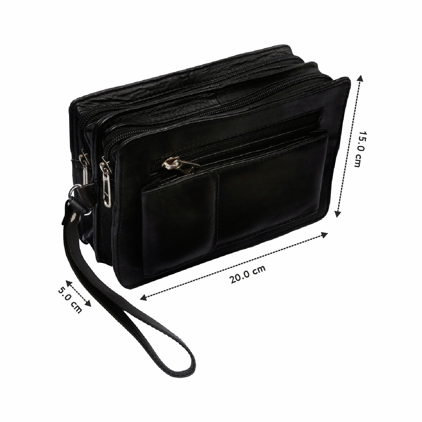 Leder Handgelenktasche Reise Handtasche kleine Dokumententasche Herren