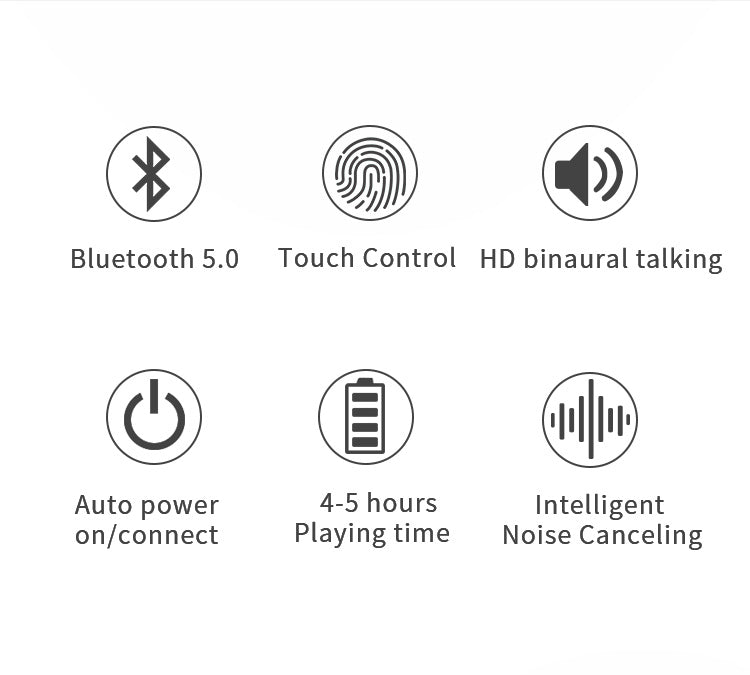 Kopfhörer Headset Bluetooth Ohrhörer Kabellos Stereo Wireless Bass Touch Control