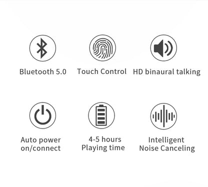Kopfhörer Headset Bluetooth Ohrhörer Kabellos Stereo Wireless Bass Touch Control