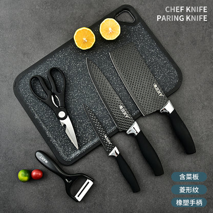 Küchenmesser Edelstahl Messer Set 6-teilig Profi Schere & Schäler Klinge LUCKY®